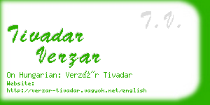 tivadar verzar business card